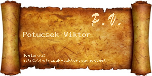 Potucsek Viktor névjegykártya