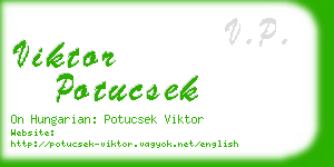 viktor potucsek business card